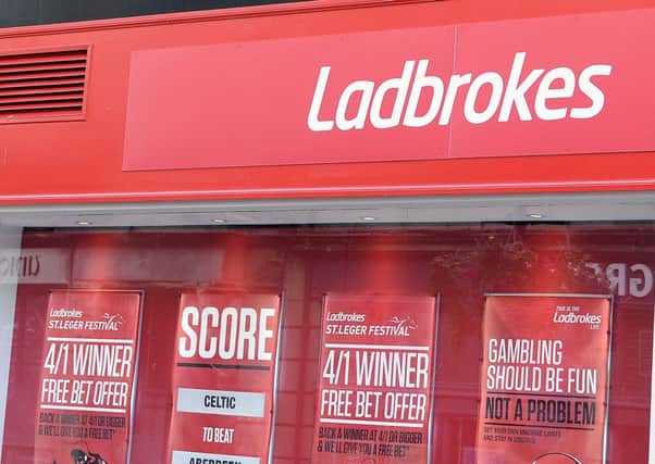 A Ladbrokes store in Hallglen Shopping Centre was the target of an armed robbery