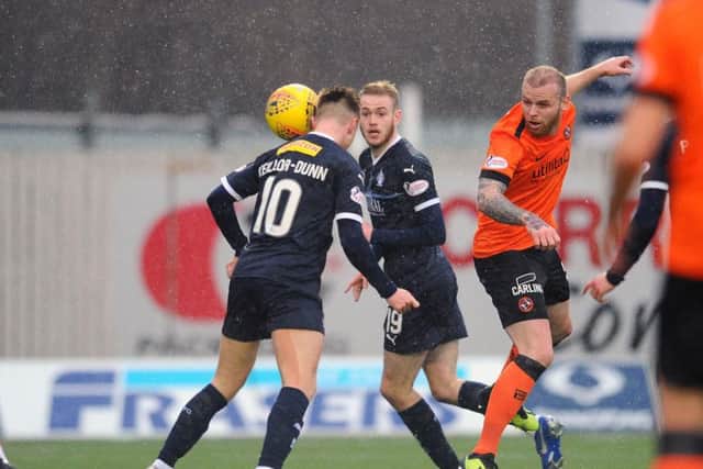 Keillor-Dunn went close before being replaced by Ross MacLean in the second half. Picture Michael Gillen.