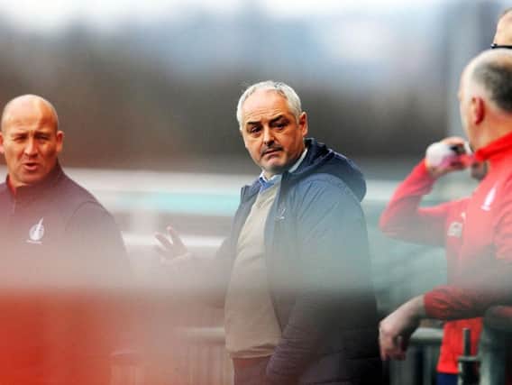 Ray McKinnon was back in the dug-out. Picture Michael Gillen.