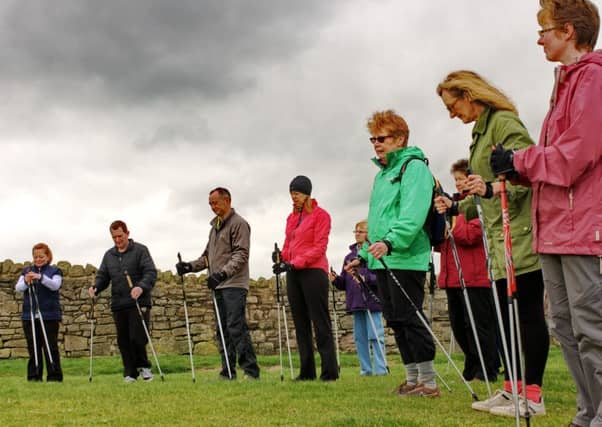 Nordic Walkers at the Berwick Walking Festival.