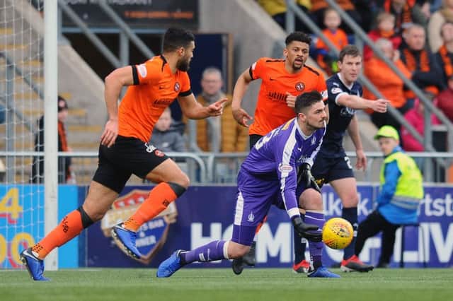Harry Burgoyne helped Falkirk draw 1-1 with Dundee United at the weekend. Picture Michel Gillen.