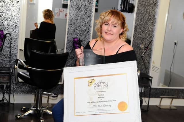 Linzi Grant of LMG Hair and Beauty was a winner at the Scottish Wedding Awards