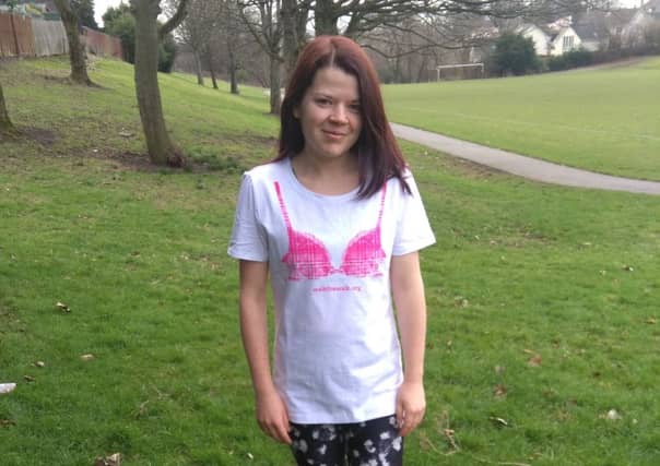 Lucy Machen from Stenhousemuir, training for double Moonwalk Scotland