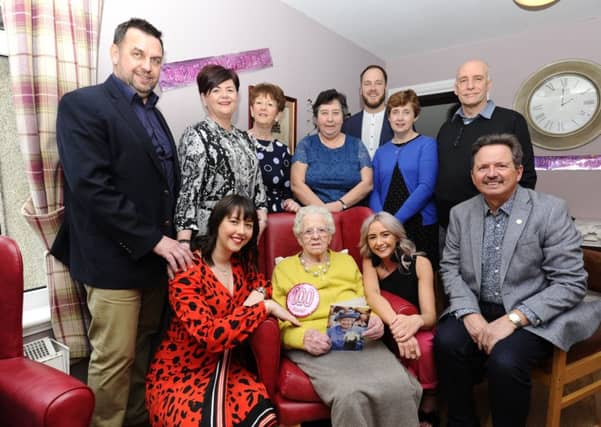 Sadie Allan celebrated her new three-figure age with her nieces, nephews and great-nieces and great-nephews