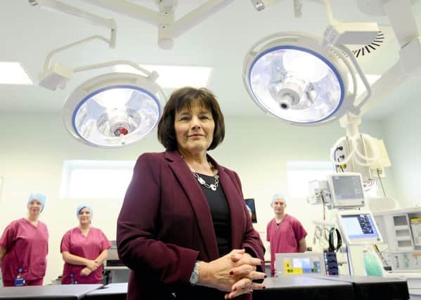 Health minister Jeane Freeman on a previous visit to Forth Valley Royal Hospital