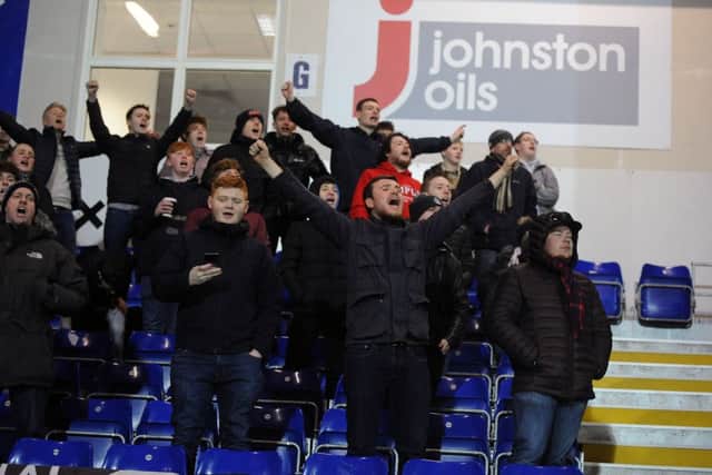Fans headed north to follow the Bairns. Pic: Michael Gillen