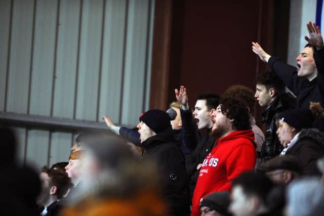 Fans headed north to follow the Bairns. Pic: Michael Gillen