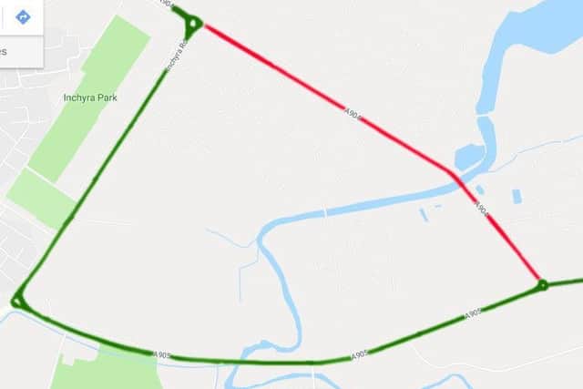 Contributed. Ineos Bo'ness road close map and divertion via Wholeflats Roundabout.