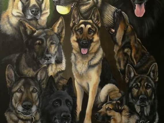 PD Kai is one of 13 police dogs included in the mural.