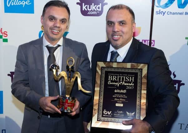 Flashback to the Sanam's triumph as Best Indian Restaurant in Scotland at the British Curry Awards in 2017.