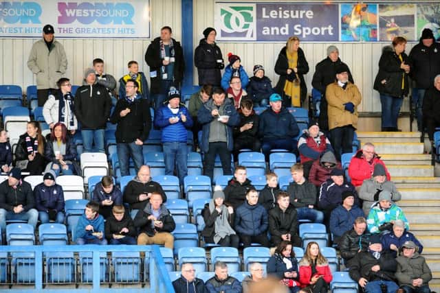 Falkirk FC fans who attended Queen of the South v Falkirk at Palmerston Park, Dumfries on Tuesday, April 2.