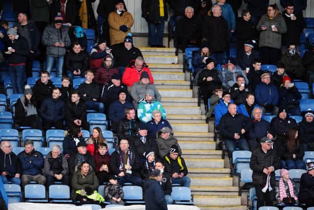 Falkirk FC fans who attended Queen of the South v Falkirk at Palmerston Park, Dumfries on Tuesday, April 2.