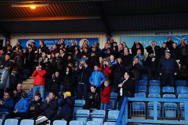 Falkirk FC fans who attended Queen of the South v Falkirk at Palmerston Park, Dumfries on Tuesday, April 2.