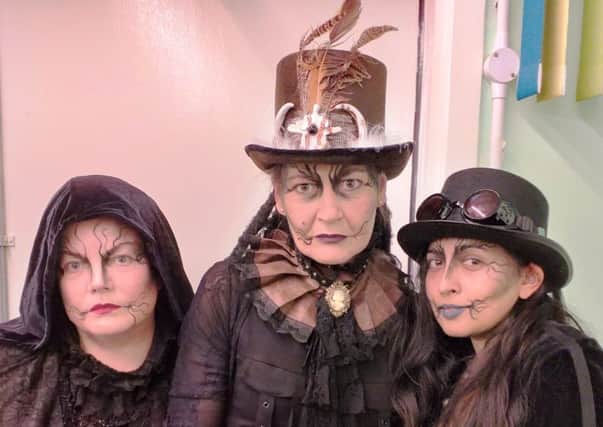 Tryst Theatre's witchy trio (from left) - Clare Scougall, Rhona McColl and Laveena Rai.