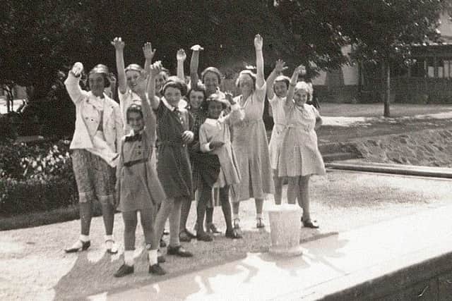 Jane, pictured with some of her girls.