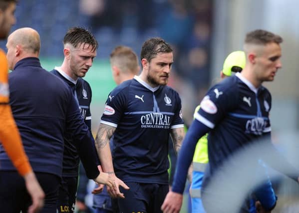 Bairns trudge off the park after disappointing defeat to Alloa (picture: Michael Gillen)