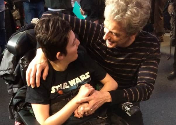 Adam Meldrum (18) and Peter Capaldi at CHAS Capital Sci-Fi Con 2019.