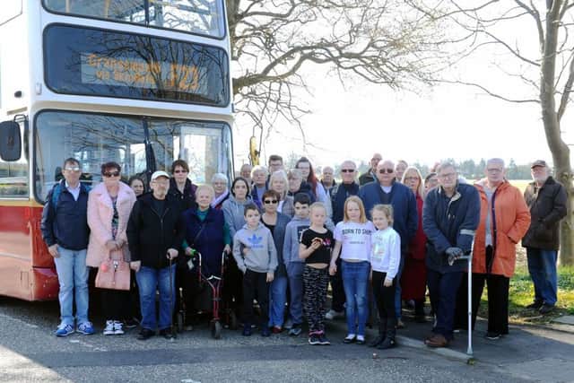 Villagers in Skinflats who use the F23 are irate at the councils decision to axe the bus service. Picture: Michael Gillen