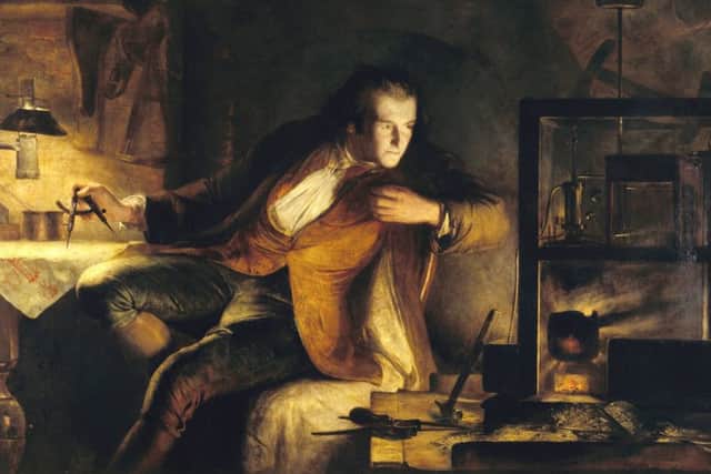 From July 10 to September 8, the painting James Watt and the Steam Engine: the Dawn of the 19th Century by James Eckford Lauder will be on display at the Scottish National Gallery in Edinburgh. (Pic: National Galleries of Scotland)
