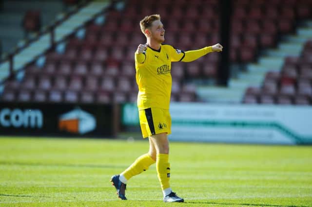 Davis Keillor-Dunn has given the Bairns cause for celebration with some key goals, but it's also cost him his place in the team. Pictures: Michael Gillen.