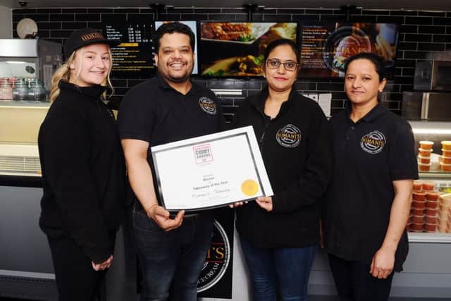 Himani's Takeaway staff (left to right) Morgan Potts, front of house staff; Hemant Sharma, owner and chef; Himani Sharma, owner and director; and Meena Sharma, chef. Pictures: Michael Gillen
