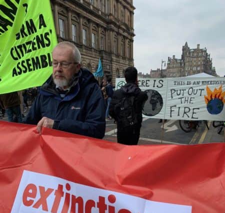 Richard Dyer at the Extinction Rebellion protest