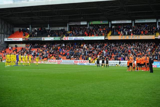 The Bairns were backed by well over 600 supporters at Tannadice. Picture: Michael Gillen.