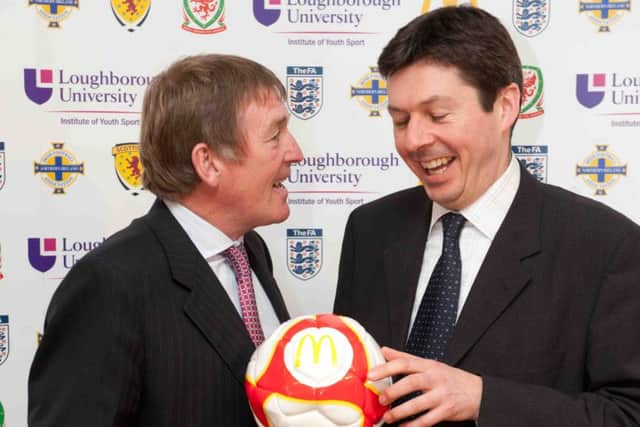 Kenny Dalglish with presiding officer Ken Macintosh who cited Kenny as one of his heroes when he was interviewed on becoming a newbie MSP in 1999. Kenny didn't disappoint Ken and neither has Scotland, which he believes has become a far more confident country in the last 20 years.