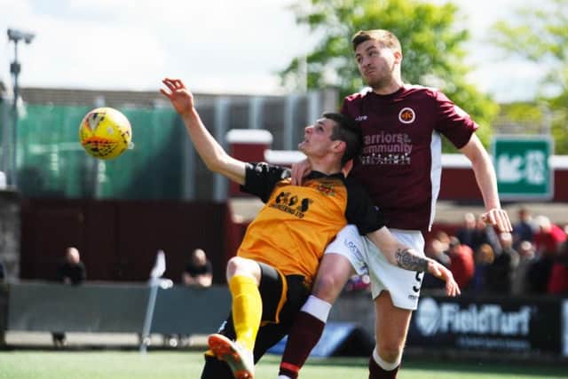 Kyle Bradley opened the scoring for Annan. Picture: Alan Murray