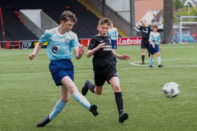 Kerse United landed the trophy, on penalties.   Pic by Scott Louden