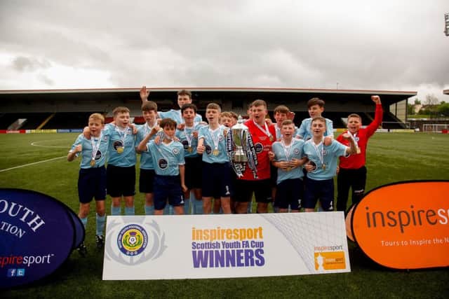 Kerse United landed the trophy, on penalties.   Pic by Scott Louden
