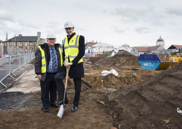 Councillor Gordon Hughes and Link chief executive Jon Turner at the site in Williamson Street