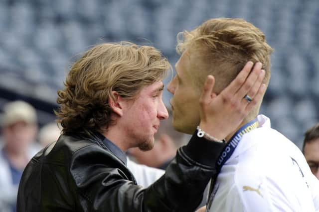 Peter Grant is consoled after the 2015 Scottish Cup final where he scored the equaliser. Picture Michael Gillen.