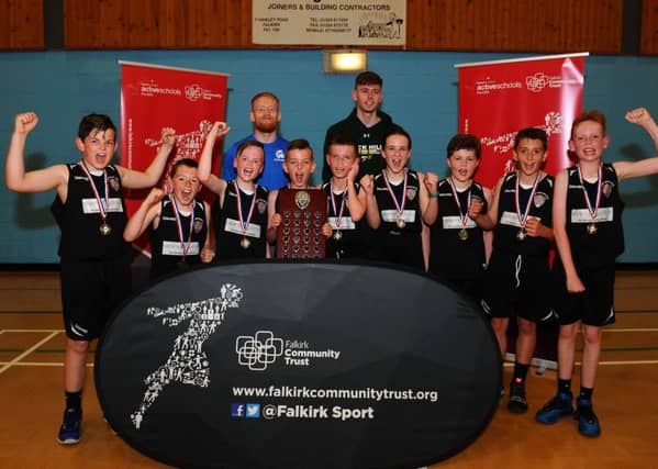 Falkirk area Primary schools basketball league championships. St Bernadette's v Maddiston final. St Bernadette's won.