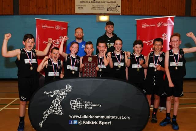 Falkirk area Primary schools basketball league championships. St Bernadette's v Maddiston final. St Bernadette's won.
