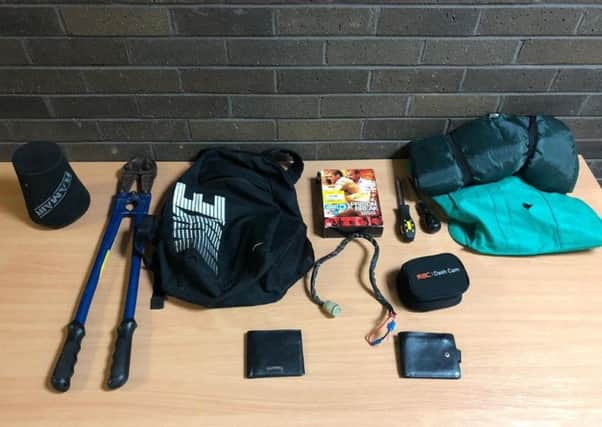 Police Scotland shared an image of items recovered after a number of thefts in the Upper Braes