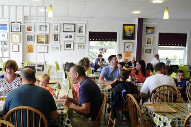 Diners at Blossoms Bistro at Torwood Garden Centre in Larbert - also an award winner.