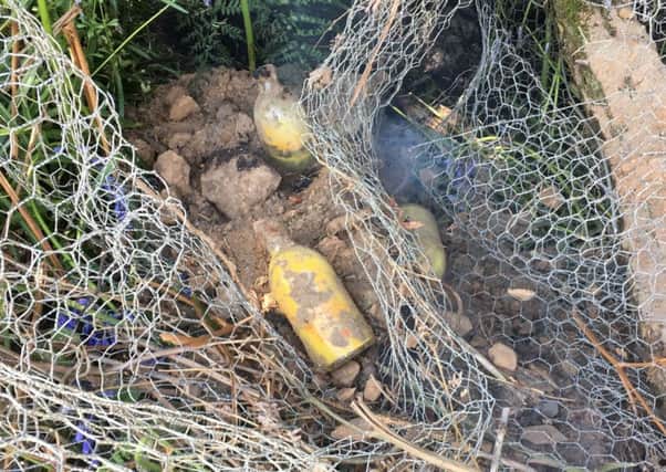 One of the 70-plus year-old phosphorous grenades found by engineers