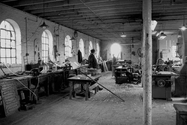 The patternmakers department at Denny Iron Works.