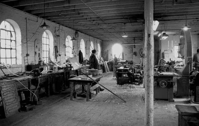 The patternmakers department at Denny Iron Works.