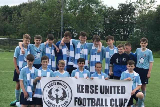 League and Cup double winners Kerse United.