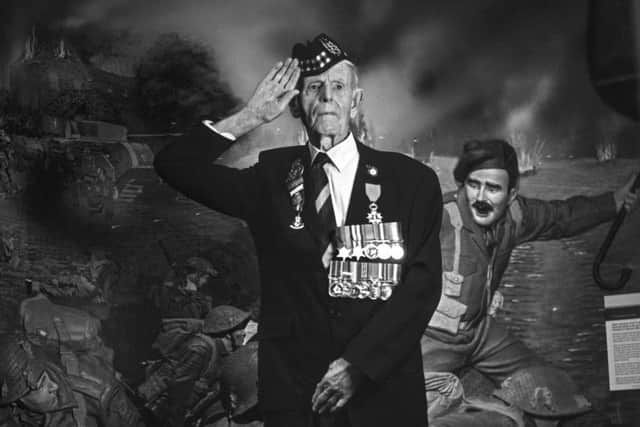 We salute you, sir. Private James 'Jim' Glennie landed at Sword Beach on D-Day with the 51st Highland Division of the Gordon Highlanders. (Pic: Wattie Cheung)