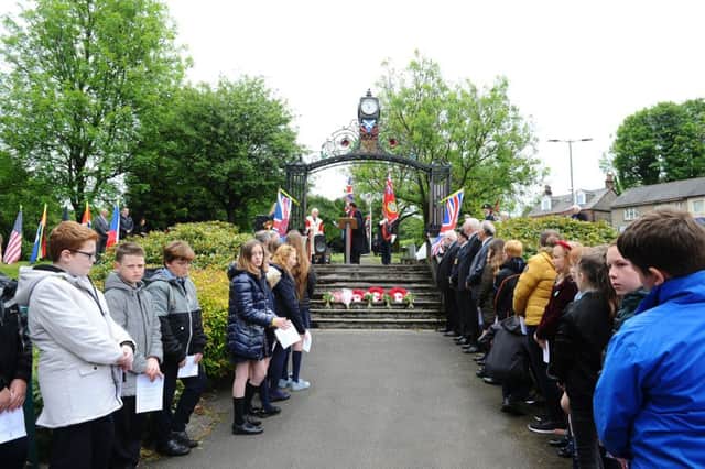 Bonnybridge D-Day 75th anniversary parade and service on Thursday, June 6, organised by Provost William Buchanan. Pictures by Michael Gillen.
