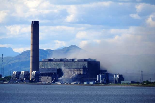 Emergency crews attended the former Longannet power station.