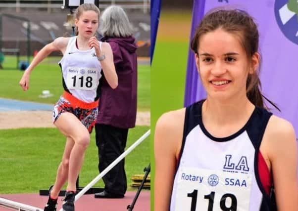 Isla and Sarah Calvert clinched two golds each at the Scottish Schools Athletics Championships (picture: Neil Renton)