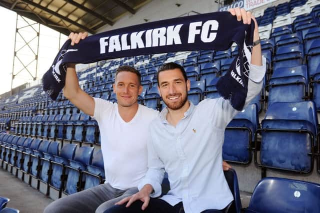 Michael Tidser and Gregor Buchanan started last season with Ray McKinnon at Morton and have followed the manager to The Falkirk Stadium. Picture Michael Gillen.