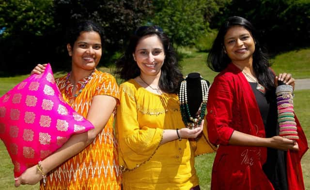 The ladies from  Jaipur Junction with some of their wares, pictured at last year's Eid in the Park.
