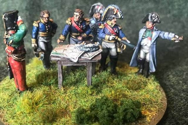 Napoleon and his staff hear the latest in a string of unpromising reports ..