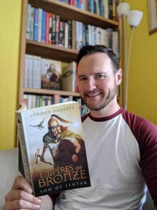 Falkirk author Gordon Doherty with his new book 'Empires of Bronze: Son of Ishtar'