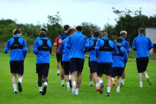 . Falkirk FC players back for day one of pre-season training for SPFL League one 2019 - 2020 season. (picture: Michael Gillen)